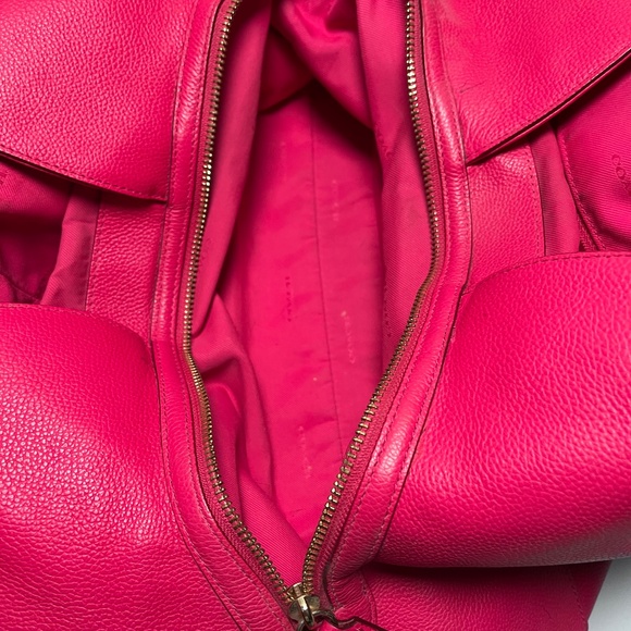 Coach Pebbled Leather Tote / Shoulder Bag | Raspberry Pink | Retail - Picture 8 of 11